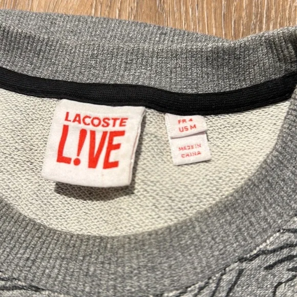 Lacoste LIVE! Pullover sweater grey & black M - Picture 5 of 5